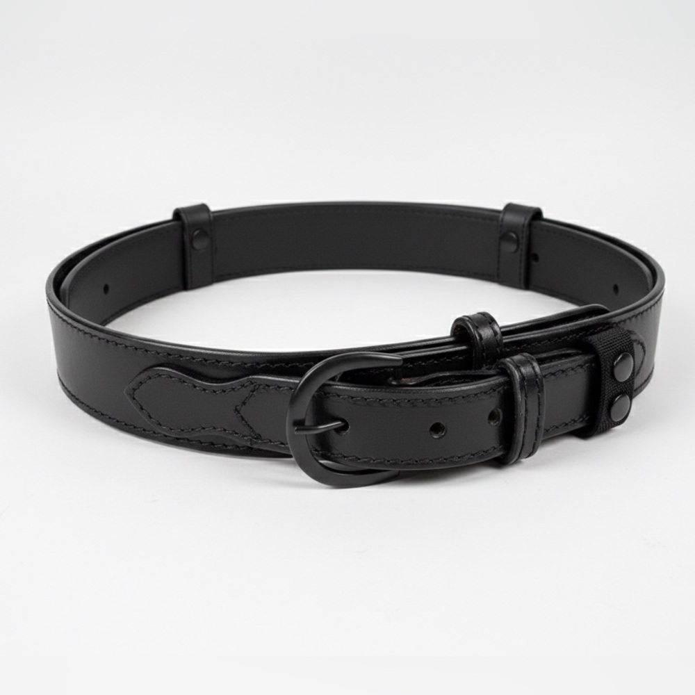 Men's Black Leather Belt